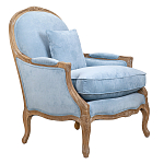 Кресло Ava Classical Armchair light blue velour варинант исполнения - 1 | Loft Concept в Тюмени