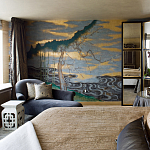 Обои ручная роспись Bamboo River Blossom Original colourway on Deep Rich Gold gilded paper with pearlescent antiquing варинант исполнения - 5 | Loft Concept в Тюмени