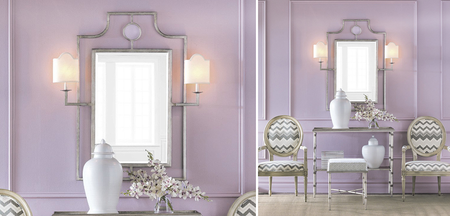 Зеркало с бра Mirror with Sconces Dairile Silver Зеркало с бра Mirror with Sconces Dairile Silver - Loft-Concept в Тюмени
