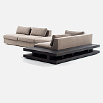 Современный модульный диван Zartаrn с приставным деревянным столиком варинант исполнения - 2 | Loft Concept в Тюмени