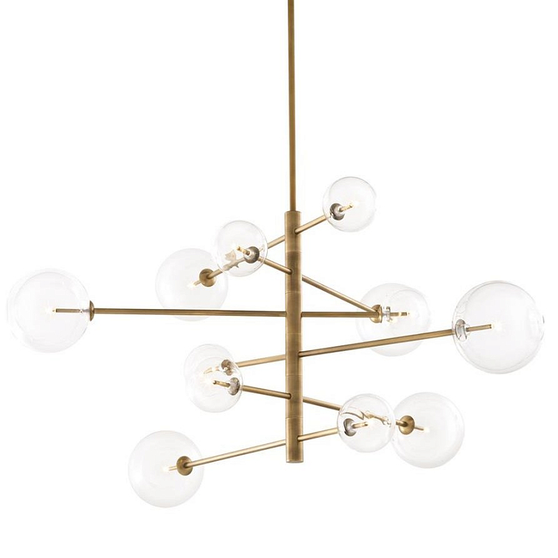 Люстра Chandelier Argento L Латунь Античная полированная Прозрачное Стекло Люстра Chandelier Argento L Латунь Античная полированная Прозрачное Стекло в Тюмени | Loft Concept