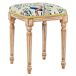 Банкетка одноместная из массива бука с цветочным принтом Beige Chinoiserie Garden Banquette варинант исполнения - 1 | Loft Concept в Тюмени