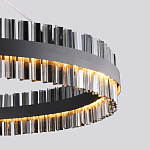 Люстра кольцевая чёрного цвета с вертикальными стеклянными элементами Ring Horizontal варинант исполнения - 1 | Loft Concept в Тюмени