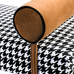 Банкетка Banquette PIED DE POULE Orange с принтом гусиная лапка Оранжевые валики варинант исполнения - 2 | Loft Concept в Тюмени