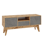 ТВ-тумба с фасадом цвета серый бетон Grace of Furniture  варинант исполнения - 2 | Loft Concept в Тюмени