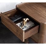 Прикроватный деревянный столик с 2-мя ящиками Moon Walnut Furniture варинант исполнения - 10 | Loft Concept в Тюмени