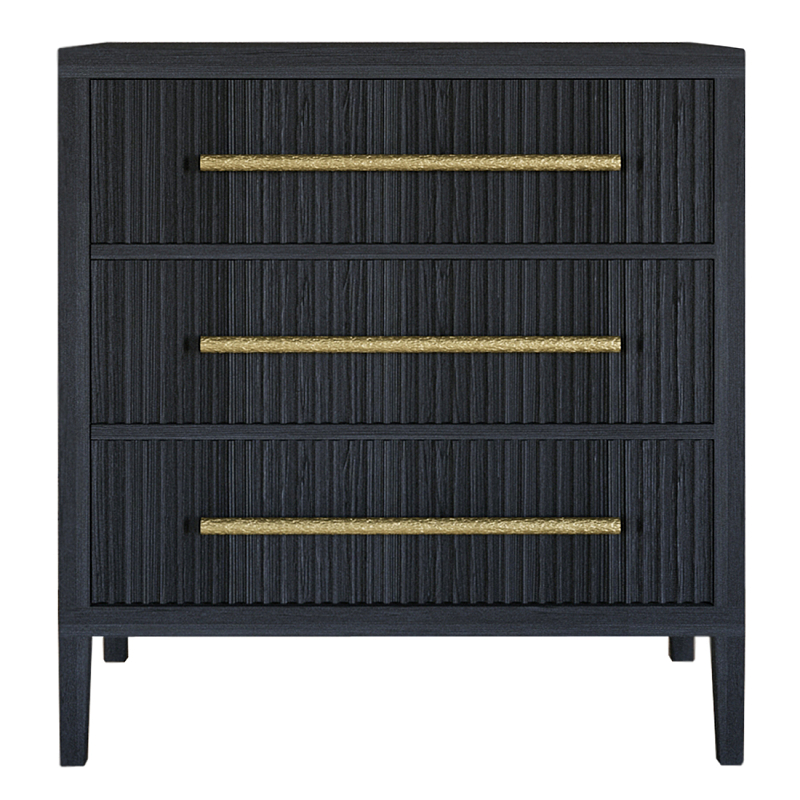 Комод Primo с 3 выдвижными ящиками Черный дуб Черный в Тюмени | Loft Concept 