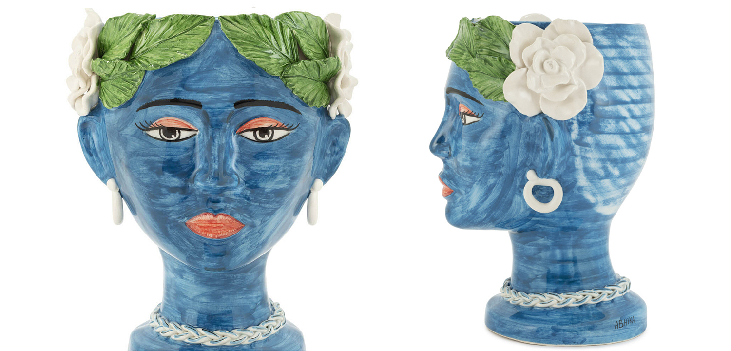 Ваза VASE HEAD SELVA COLOR dark blue Ваза VASE HEAD SELVA COLOR dark blue - Loft-Concept в Тюмени