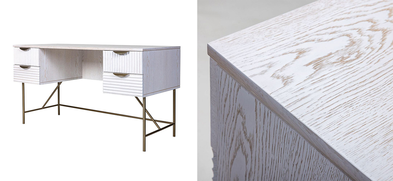 Рабочий стол Antique Order Шпон Беленого дуба - Loft-Concept в Тюмени