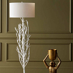 Торшер белый с цилиндрическим абажуром и каркасом в виде дерева Branched Tree варинант исполнения - 4 | Loft Concept в Тюмени