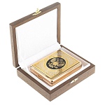 Портсигар на 20 сигарет с гравировкой Герба России в подарочной коробке Metal Cigarettes Cases варинант исполнения - 2 | Loft Concept в Тюмени