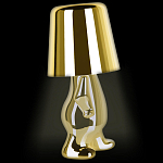 Настольная лампа фигурная золотого цвета с гладким абажуром Высота 19 см Sophia варинант исполнения - 5 | Loft Concept в Тюмени