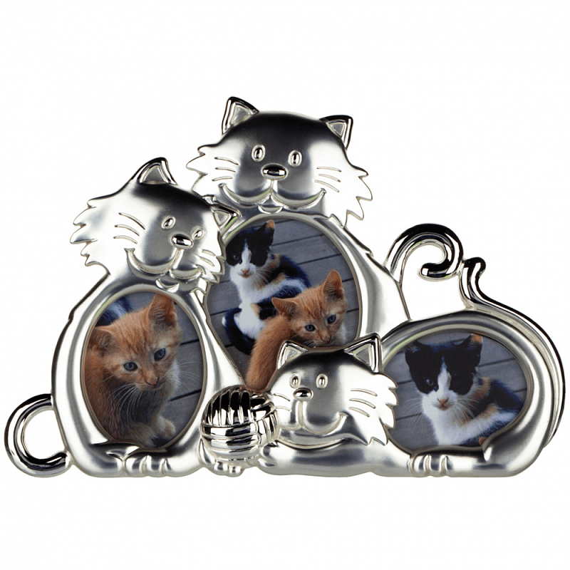 Фоторамка детская Childhood Corner Three cats Серебряный Фоторамка детская Childhood Corner Three cats Серебряный в Тюмени | Loft Concept
