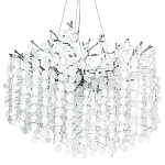 Люстра с круглыми хрустальными подвесками Fairytree Chrome Crystal Branches Chandelier 10 варинант исполнения - 1 | Loft Concept в Тюмени