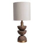 Настольная лампа с белым цилиндрическим абажуром на фигурном основании из полусфер Bewitchment варинант исполнения - 2 | Loft Concept в Тюмени