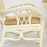 Комплект обеденный из ротанга Eloise grand white варинант исполнения - 4 | Loft Concept в Тюмени