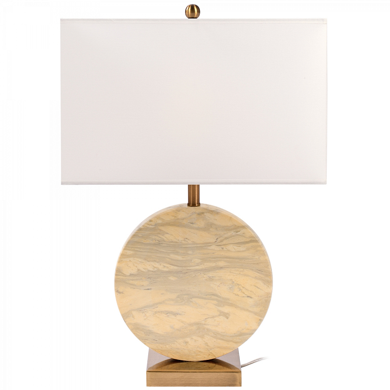 Настольная лампа Lua Grande Table Lamp beige marble Белый Бежево-серый Латунь Настольная лампа Lua Grande Table Lamp beige marble Белый Бежево-серый Латунь в Тюмени | Loft Concept