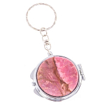 Зеркало брелок складное двухстороннее из натурального камня Родонит Stone Mirrors варинант исполнения - 5 | Loft Concept в Тюмени