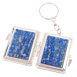 Зеркало брелок складное двухстороннее из натурального камня Лазурит Stone Mirrors варинант исполнения - 2 | Loft Concept в Тюмени