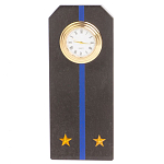 Часы погон подарочные настольные Авиация ВМФ из натурального камня Змеевик Military Clock варинант исполнения - 1 | Loft Concept в Тюмени