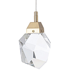 Подвесной светильник с хрустальным плафоном Esme Crystal Brass Hanging lamp варинант исполнения - 1 | Loft Concept в Тюмени