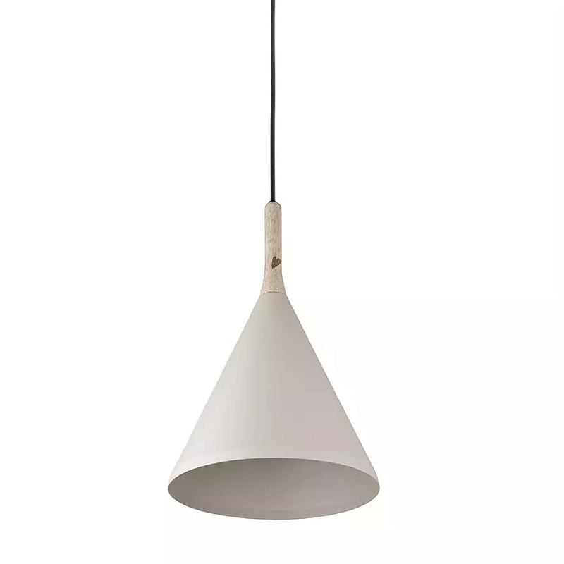 Подвесной светильник с плафоном в форме конуса Opaque Lamp Бежевый Подвесной светильник с плафоном в форме конуса Opaque Lamp Бежевый в Тюмени | Loft Concept