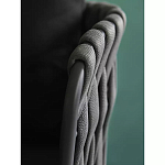 Стул мягкий с декором в виде плетеных лент на спинке и подлокотниках Semicircular Chair Decorated with Ribbons варинант исполнения - 7 | Loft Concept в Тюмени