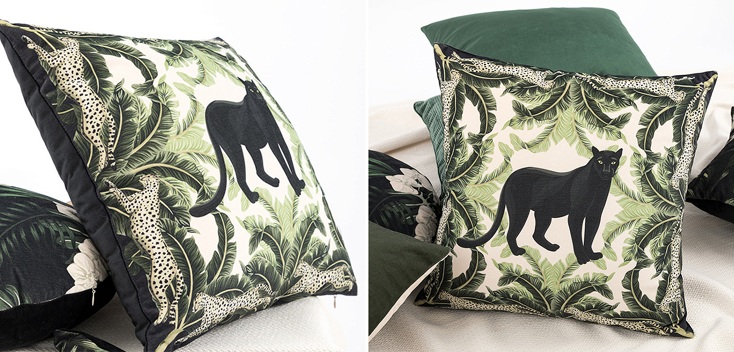 Декоративная подушка Черная Пантера Black Panther Cushion Декоративная подушка Черная Пантера Black Panther Cushion - Loft-Concept в Тюмени
