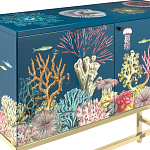 Буфет ручная роспись в морском стиле Cabinet Fondo Marino  варинант исполнения - 4 | Loft Concept в Тюмени