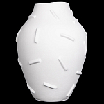 Декоративная ваза белая керамическая с абстрактным объемным декором Molecule Collection варинант исполнения - 1 | Loft Concept в Тюмени