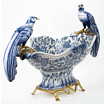 Фарфоровая чаша с птицами Blue and White варинант исполнения - 2 | Loft Concept в Тюмени