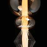 Подвесной светильник с вертикальной композицией из прозрачных и янтарных стеклянных шаров и ромбов Gabriel Scott Luna варинант исполнения - 5 | Loft Concept в Тюмени