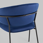 Стул в велюре синего цвета Horizon варинант исполнения - 6 | Loft Concept в Тюмени