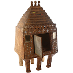 Декоративная винтажная печка из глины с инкрустацией Rarity варинант исполнения - 1 | Loft Concept в Тюмени