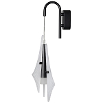 Бра черного цвета с плафоном из рельефного стекла Glass Pod варинант исполнения - 3 | Loft Concept в Тюмени