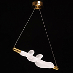 Люстра горизонтальная с волнистым белым плафоном Golden Swirl варинант исполнения - 4 | Loft Concept в Тюмени