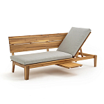 Садовый диван-трансофрмер Kate серый варинант исполнения - 7 | Loft Concept в Тюмени