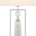 Настольная лампа с прямоугольным тканевым абажуром на белом мраморном основании Silver Threads варинант исполнения - 1 | Loft Concept в Тюмени