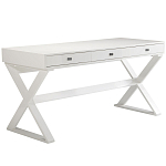 Письменный стол белый с 3-мя ящиками и крестообразным основанием Ymercte варинант исполнения - 1 | Loft Concept в Тюмени