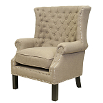 Кресло Charlie Armchair brown flax варинант исполнения - 3 | Loft Concept в Тюмени