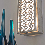 Бра прямоугольное в серебрянном цвете с ажурной решеткой Feiss варинант исполнения - 6 | Loft Concept в Тюмени