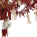 Люстра с декором в виде кораллов и ракушек Corals and Shells Chandelier Red варинант исполнения - 2 | Loft Concept в Тюмени