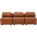 Кожаное модульное кресло коричневое без подлокотников с подушкой Coul Leather Modular Armchair варинант исполнения - 4 | Loft Concept в Тюмени