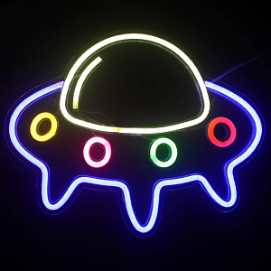 Неоновая настенная лампа Small Spaceship Neon Wall Lamp