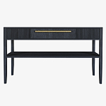 Дизайнерская Консоль с полкой и ящиком Primo Черный дуб варинант исполнения - 7 | Loft Concept в Тюмени