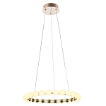 Люстра светодиодная кольцевая с круглыми плафонами белого цвета PEARLS Suspension 48 варинант исполнения - 4 | Loft Concept в Тюмени