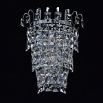 Бра настенное цвета хром с прозрачными квадратными хрустальными подвесками Crystal Regena варинант исполнения - 3 | Loft Concept в Тюмени