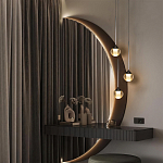 Подвесной светильник с рифлёным плафоном в форме шара Ripple Glow варинант исполнения - 5 | Loft Concept в Тюмени