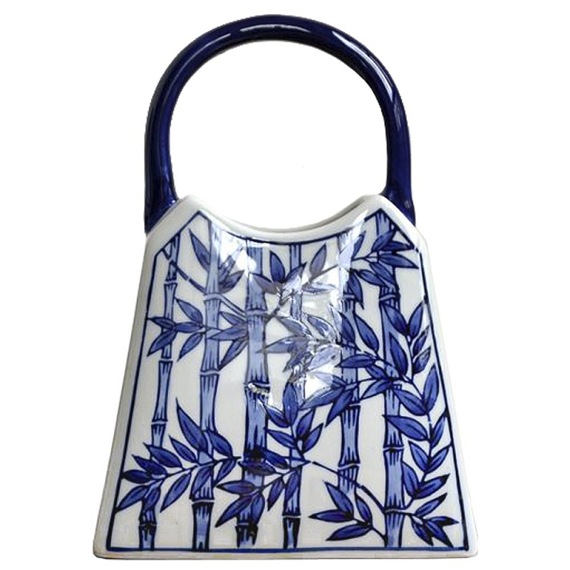 Ваза Ceramic Bag strip Темно-синий Ваза Ceramic Bag strip Темно-синий в Тюмени | Loft Concept