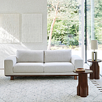 Приставной столик из массива дерева Walnut Triple варинант исполнения - 9 | Loft Concept в Тюмени